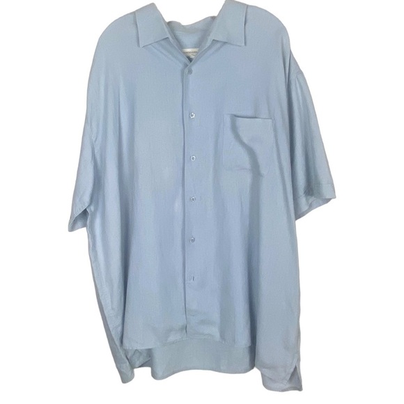 Men’s  3X 100% linen short sleeve button down shirt size - Picture 7 of 7